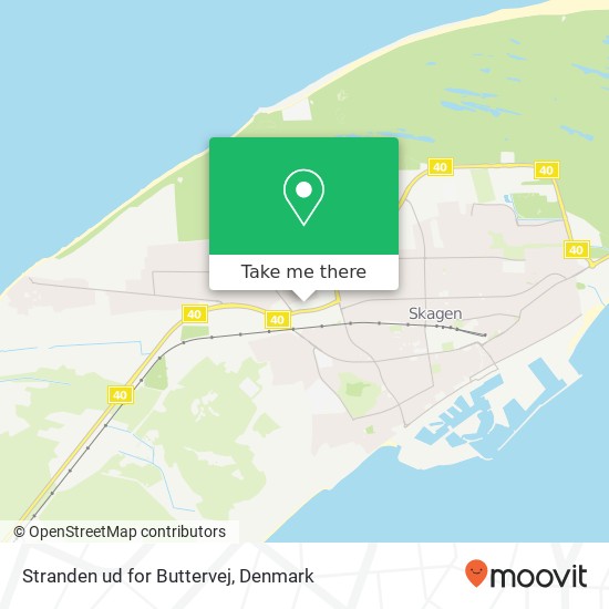 Stranden ud for Buttervej map