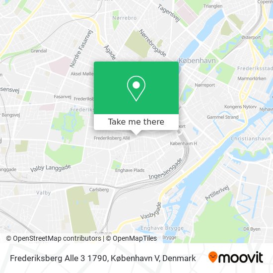 Frederiksberg Alle 3 1790, København V map