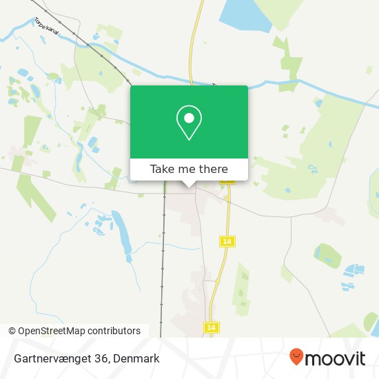 Gartnervænget 36 map