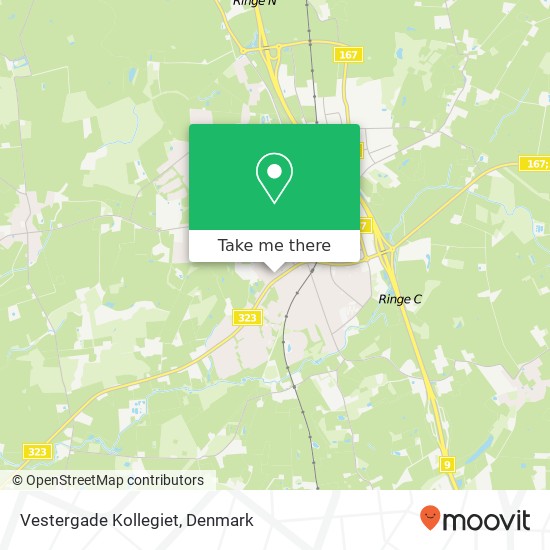 Vestergade Kollegiet map