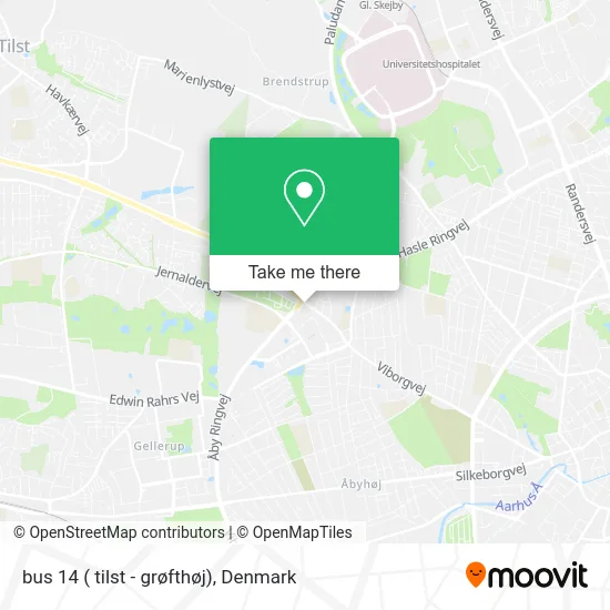 bus 14 ( tilst - grøfthøj) map