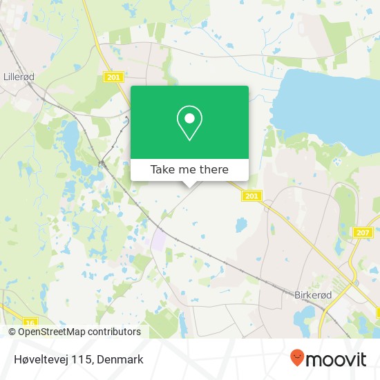 Høveltevej 115 map