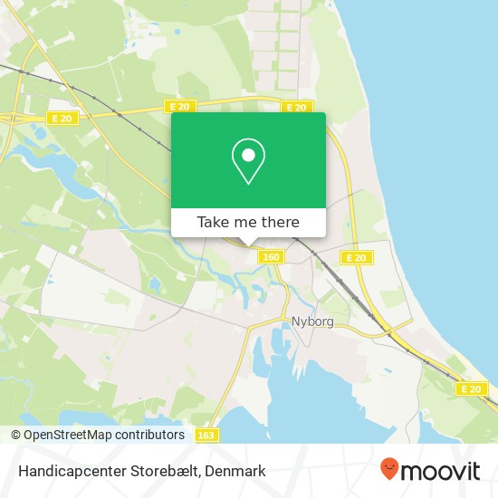 Handicapcenter Storebælt map