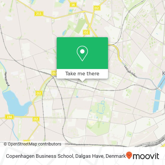 Copenhagen Business School, Dalgas Have map
