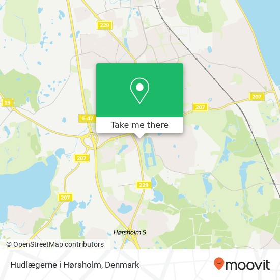 Hudlægerne i Hørsholm map