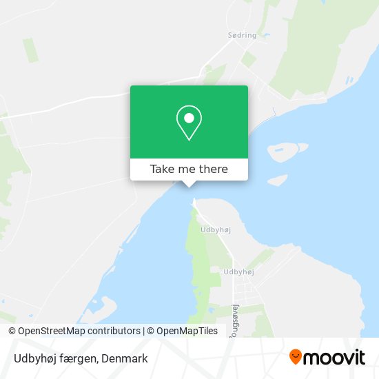 Udbyhøj færgen map