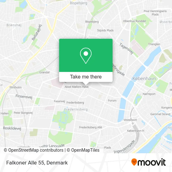 Falkoner Alle 55 map