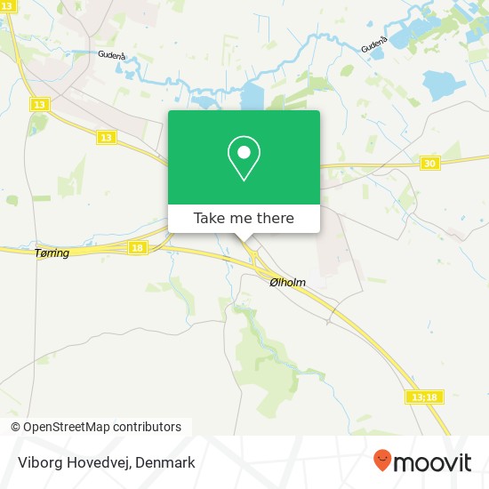 Viborg Hovedvej map