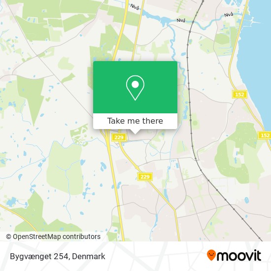 Bygvænget 254 map