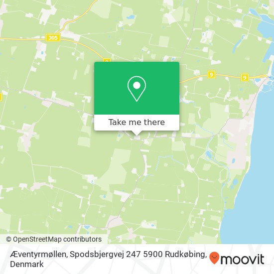 Æventyrmøllen, Spodsbjergvej 247 5900 Rudkøbing map