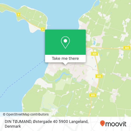 DIN TØJMAND, Østergade 40 5900 Langeland map