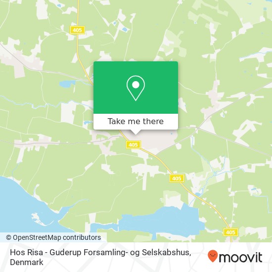 Hos Risa - Guderup Forsamling- og Selskabshus map