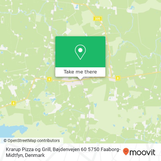 Krarup Pizza og Grill, Bøjdenvejen 60 5750 Faaborg-Midtfyn map
