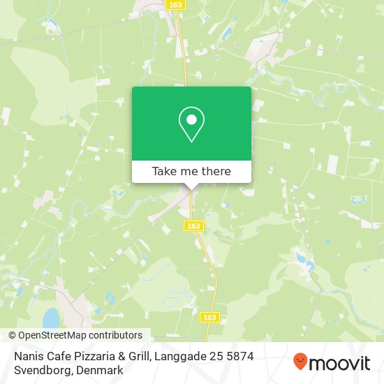 Nanis Cafe Pizzaria & Grill, Langgade 25 5874 Svendborg map