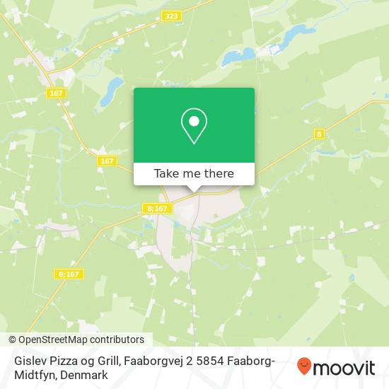 Gislev Pizza og Grill, Faaborgvej 2 5854 Faaborg-Midtfyn map