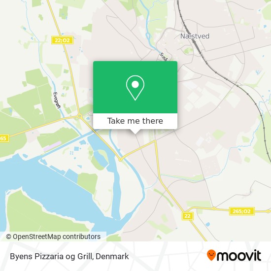 Byens Pizzaria og Grill map