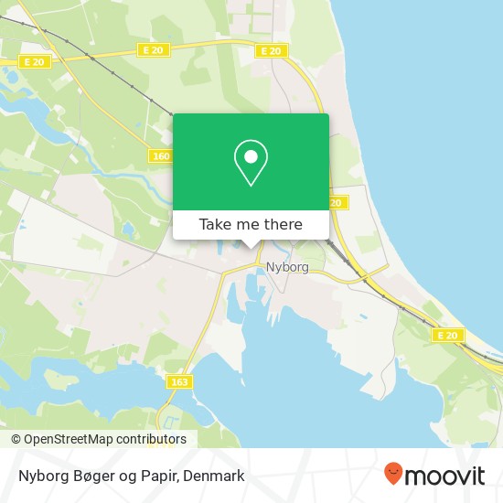 Nyborg Bøger og Papir map