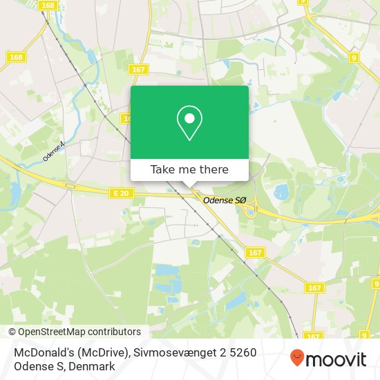 McDonald's (McDrive), Sivmosevænget 2 5260 Odense S map