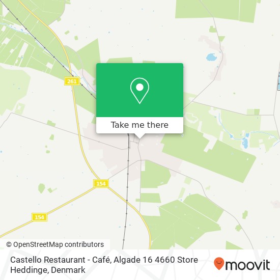 Castello Restaurant - Café, Algade 16 4660 Store Heddinge map