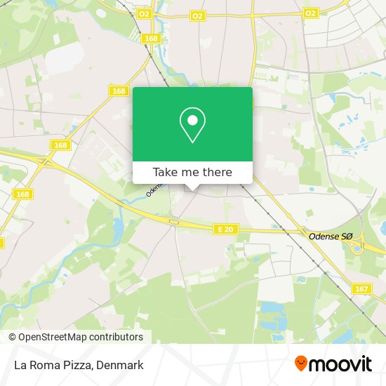 La Roma Pizza map