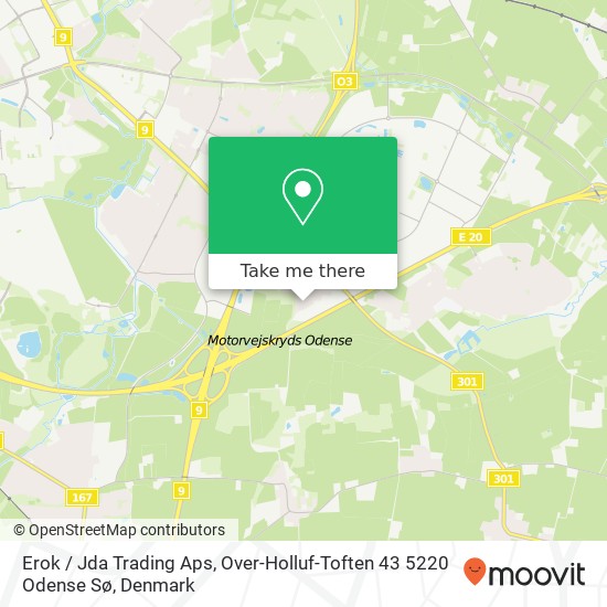 Erok / Jda Trading Aps, Over-Holluf-Toften 43 5220 Odense Sø map
