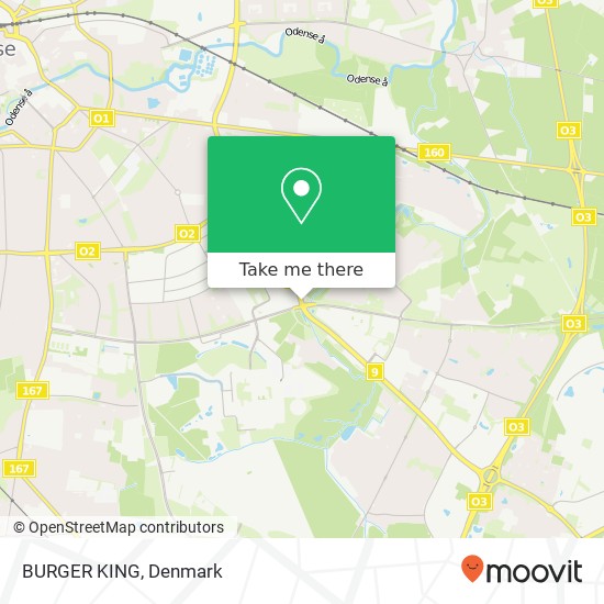 BURGER KING, Ørbækvej 232 5220 Odense SØ map