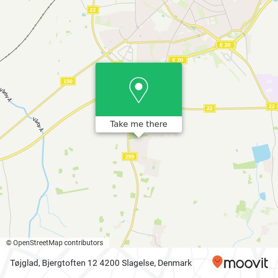 Tøjglad, Bjergtoften 12 4200 Slagelse map