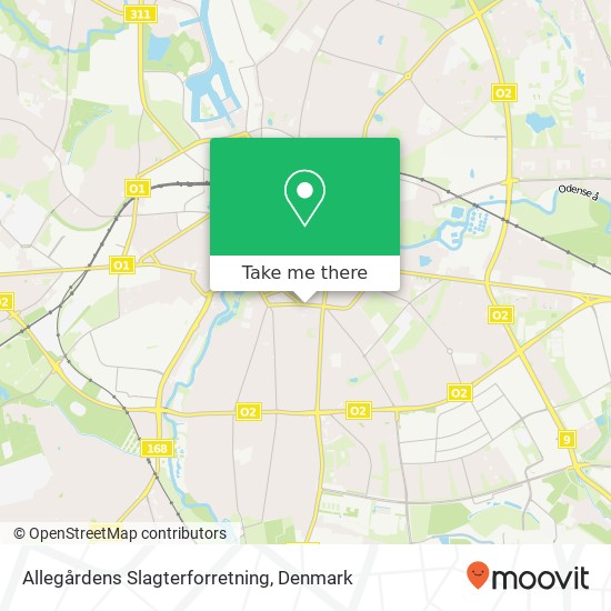 Allegårdens Slagterforretning, Allégade 34 5000 Odense C map