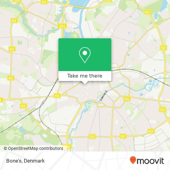 Bone's, Vindegade 53 5000 Odense C map