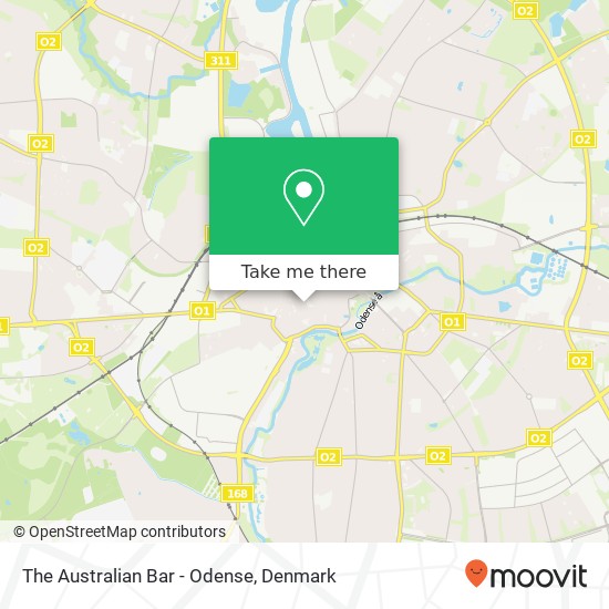 The Australian Bar - Odense map