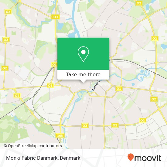 Monki Fabric Danmark, Vestergade 51 5000 Odense C map