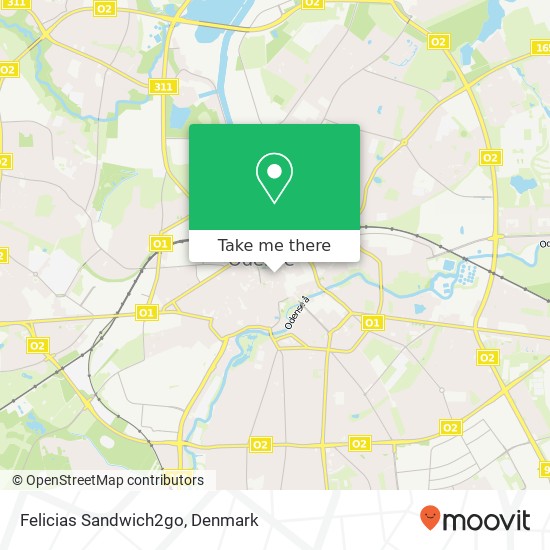 Felicias Sandwich2go, Asylgade 18 5000 Odense C map