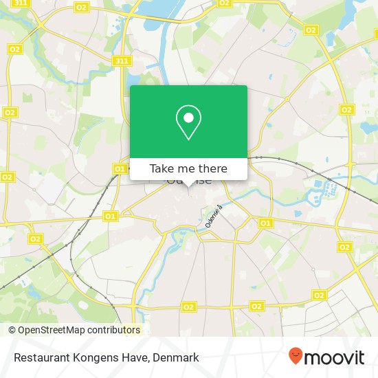 Restaurant Kongens Have, Jernbanegade 21 5000 Odense C map