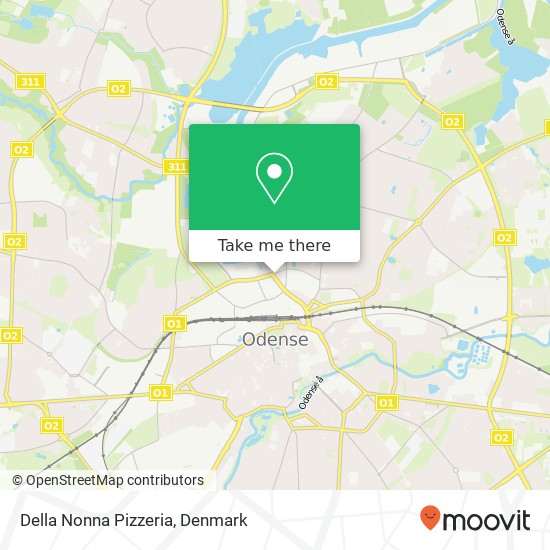 Della Nonna Pizzeria, Thomas B. Thriges Gade 91 5000 Odense C map