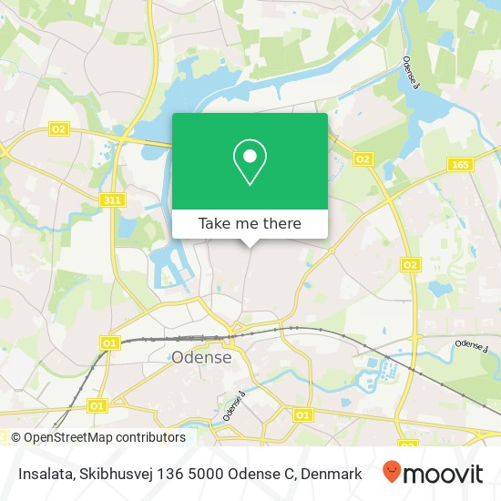 Insalata, Skibhusvej 136 5000 Odense C map