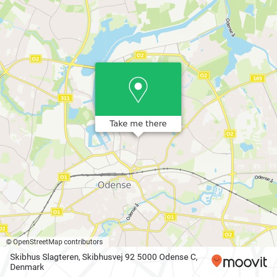 Skibhus Slagteren, Skibhusvej 92 5000 Odense C map