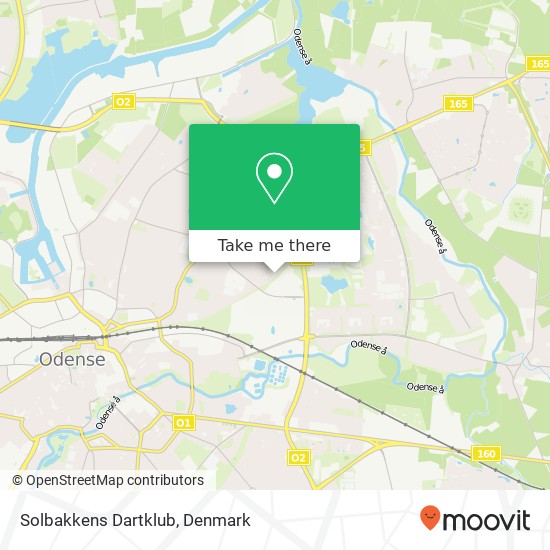 Solbakkens Dartklub, Mølleløkkevej 39 5000 Odense C map