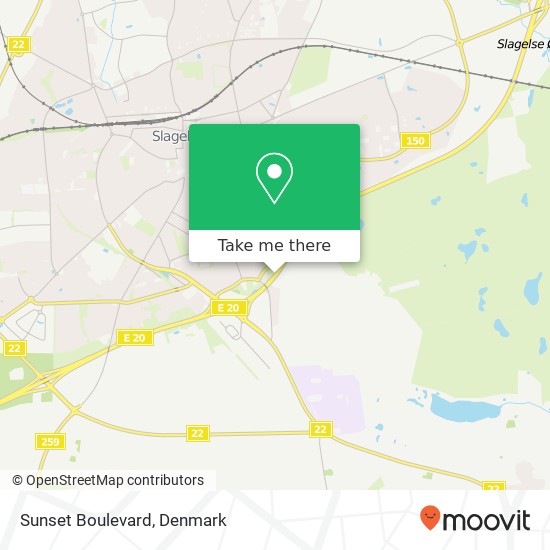 Sunset Boulevard, Vestmotorvejen 4200 Slagelse map