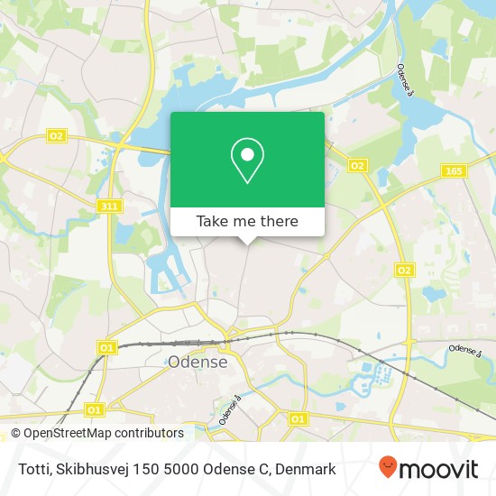 Totti, Skibhusvej 150 5000 Odense C map