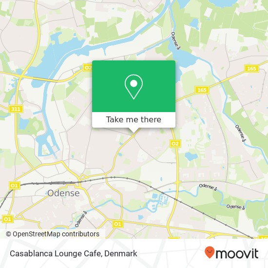 Casablanca Lounge Cafe, Kochsgade 140 5000 Odense C map