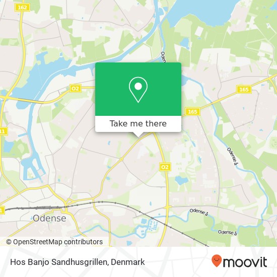 Hos Banjo Sandhusgrillen, Sandhusvej 74 5000 Odense C map