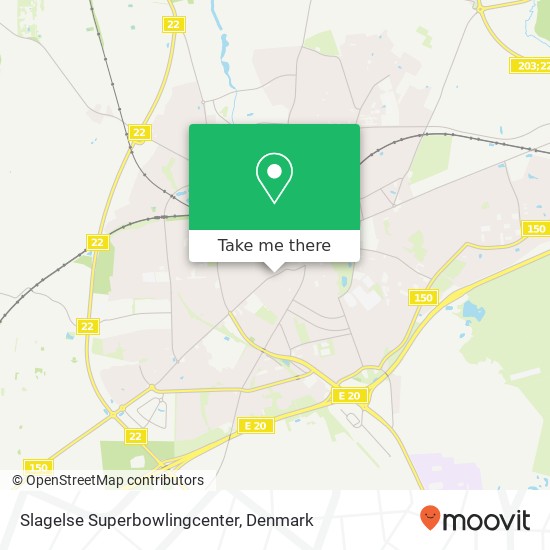 Slagelse Superbowlingcenter, Bredegade 50 4200 Slagelse map