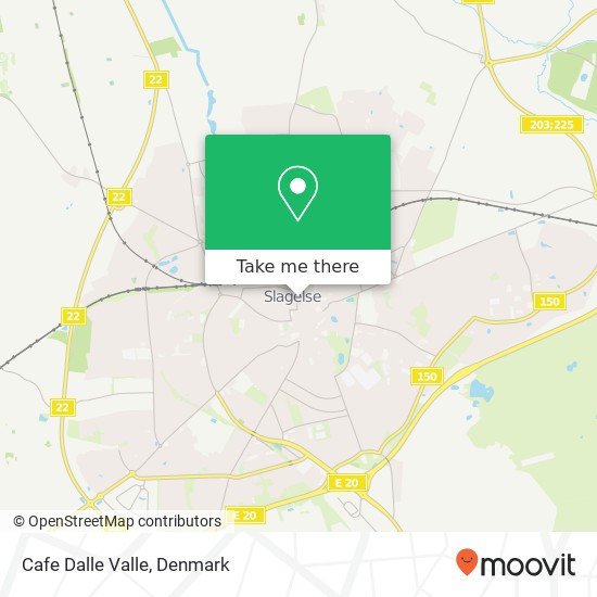 Cafe Dalle Valle, Jernbanegade 10 4200 Slagelse map