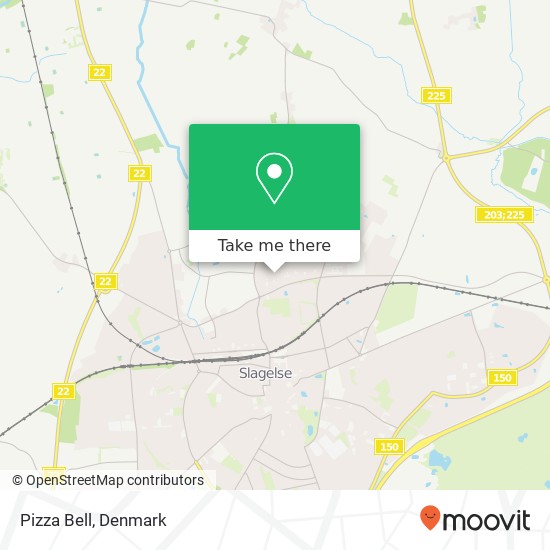 Pizza Bell, Jacob Dampes Vej 6 4200 Slagelse map