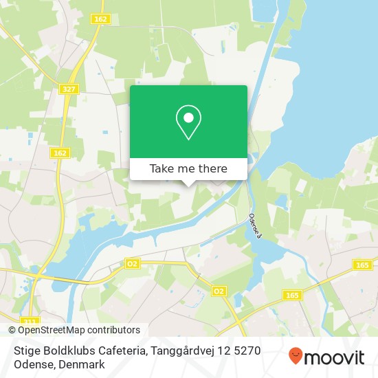 Stige Boldklubs Cafeteria, Tanggårdvej 12 5270 Odense map