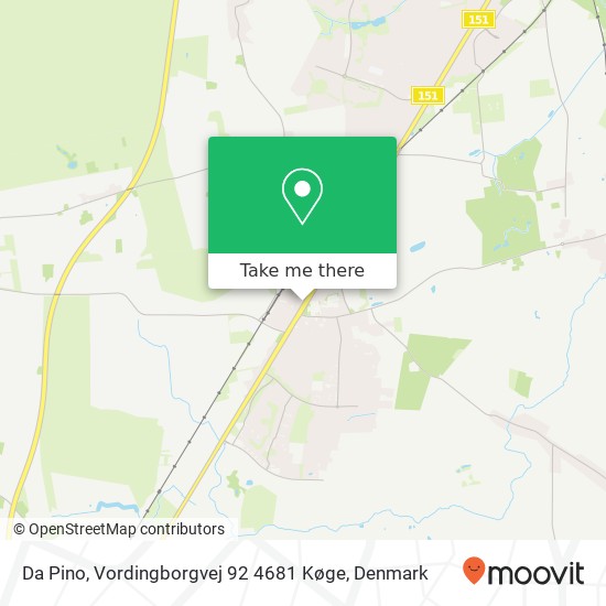 Da Pino, Vordingborgvej 92 4681 Køge map