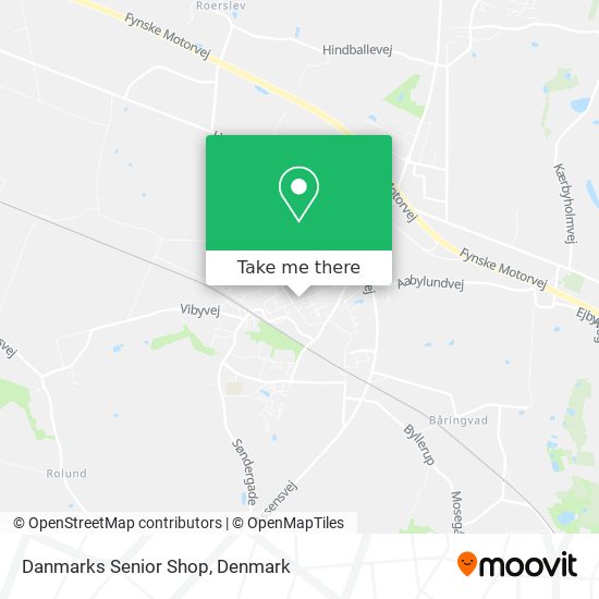 Danmarks Senior Shop map