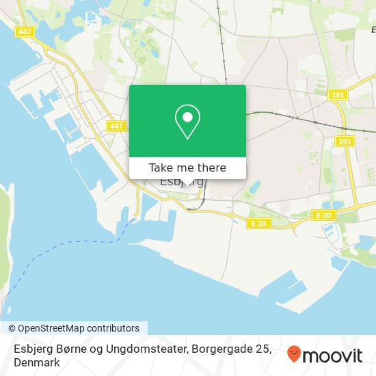 Esbjerg Børne og Ungdomsteater, Borgergade 25 map