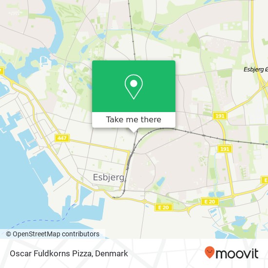 Oscar Fuldkorns Pizza, Nørrebrogade 46 6700 Esbjerg map