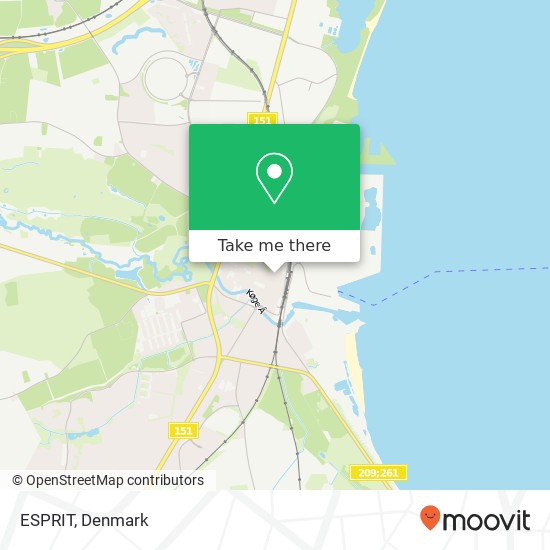 ESPRIT, Jernbanegade 6 4600 Køge map